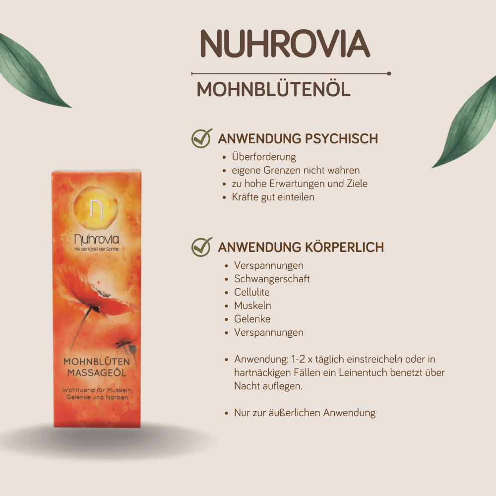 Bild von Mohnblütenöl 100ml, Nuhrovia - Helioenergetisch